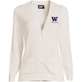 Lands' End Women's UW Class of 2026 Cotton Modal Long Sleeve V-neck Cardigan Sweater thumbnail