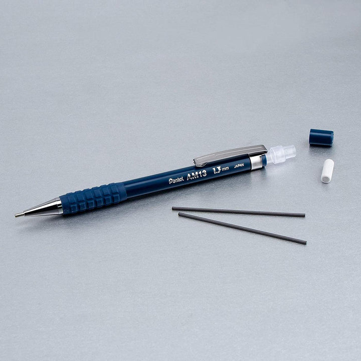 Pentel Dark Blue Sharp HD Heavy Duty 1.3mm Mechanical Pencil Pack with Pencil and 8ct Lead Refill