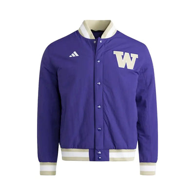 adidas Men's W Huskies Coaches Bomber Jacket Front