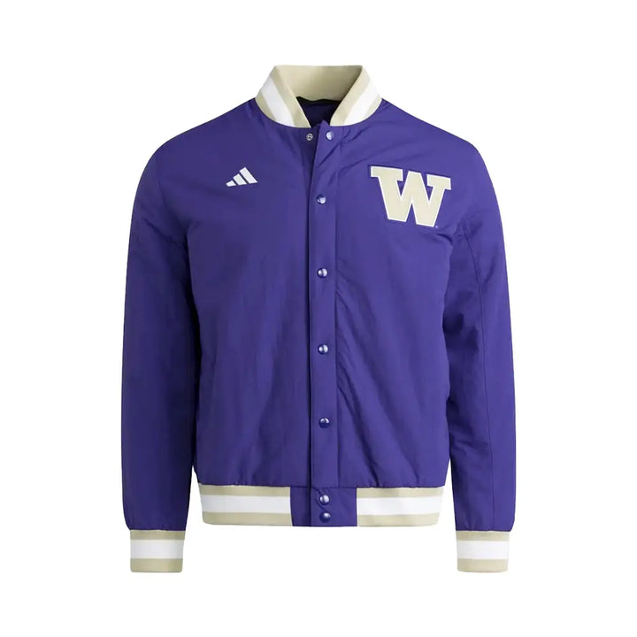adidas Men's W Huskies Coaches Bomber Jacket