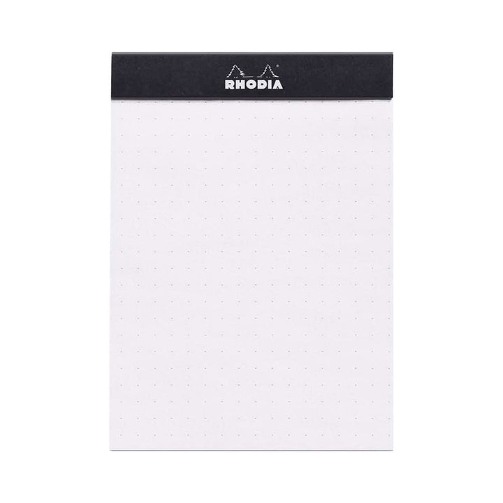 Rhodia Black 3-3/8"x4-3/4" Dot Top Stapled 80ct