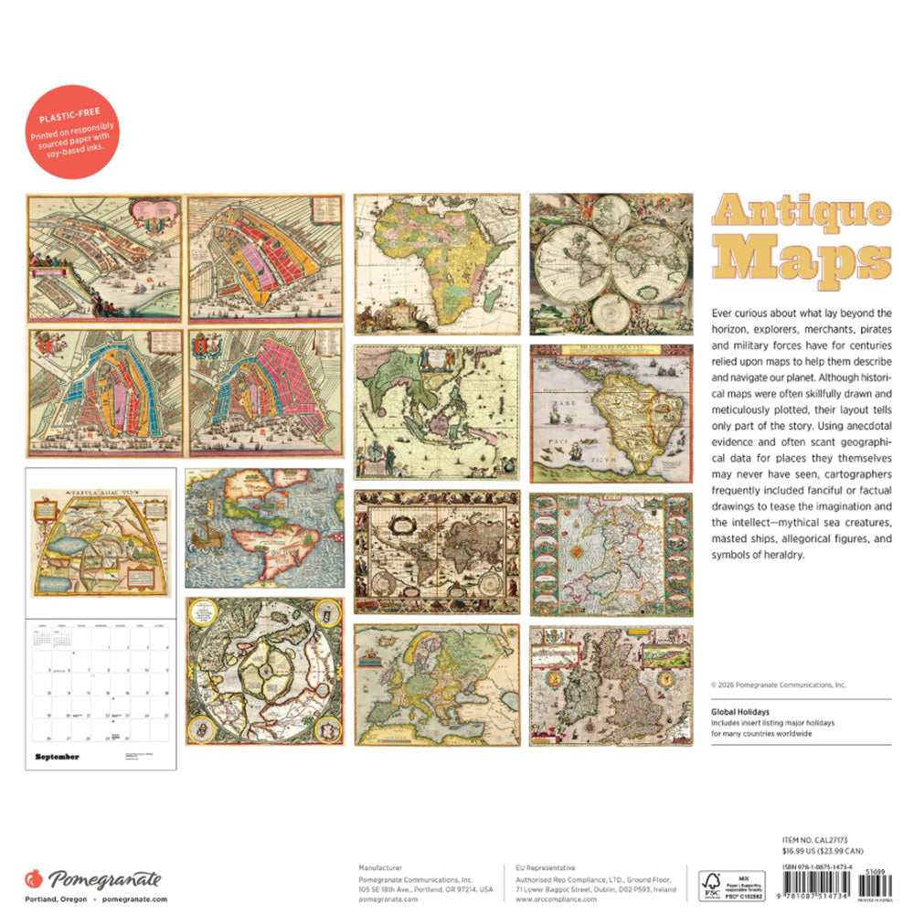 Antique Maps 2027 Wall Calendar