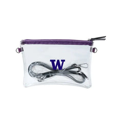 Neil Clear Purple W Crossbody Stadium Bag
