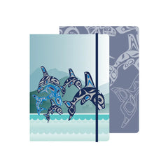 Photo of Native Northwest Orca Family Hard Cover Journal 5.875" x 8.25".
