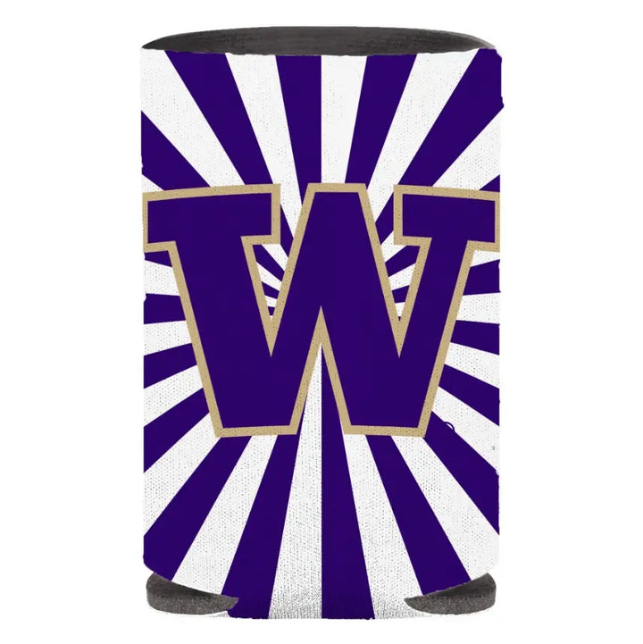 MCM Purple W Sunburst Britepix Koozie Can Cooler