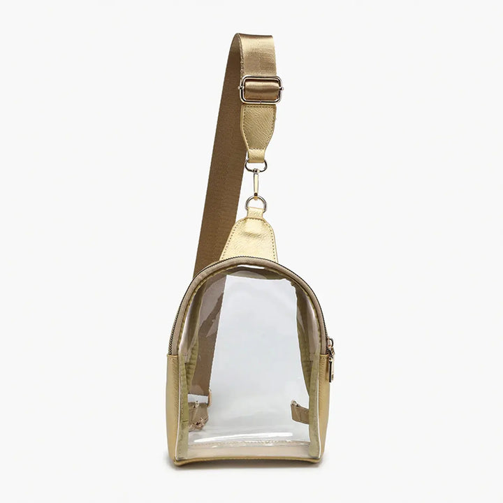 Jen & Co Ellen Clear Gold Sling Bag