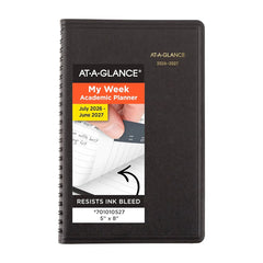 Photo of At-A-Glance 2025-2026 5" x 8" Weekly Academic Planner.