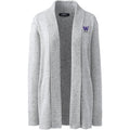 Lands' End Women's UW Bothell Cotton Modal Shawl Collar Cardigan Sweater Speckled Gray thumbnail