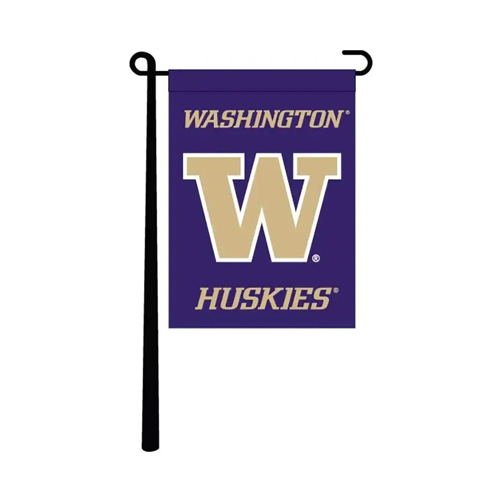 Sewing Concepts Purple W WA Huskies Garden Banner 13" x 18"