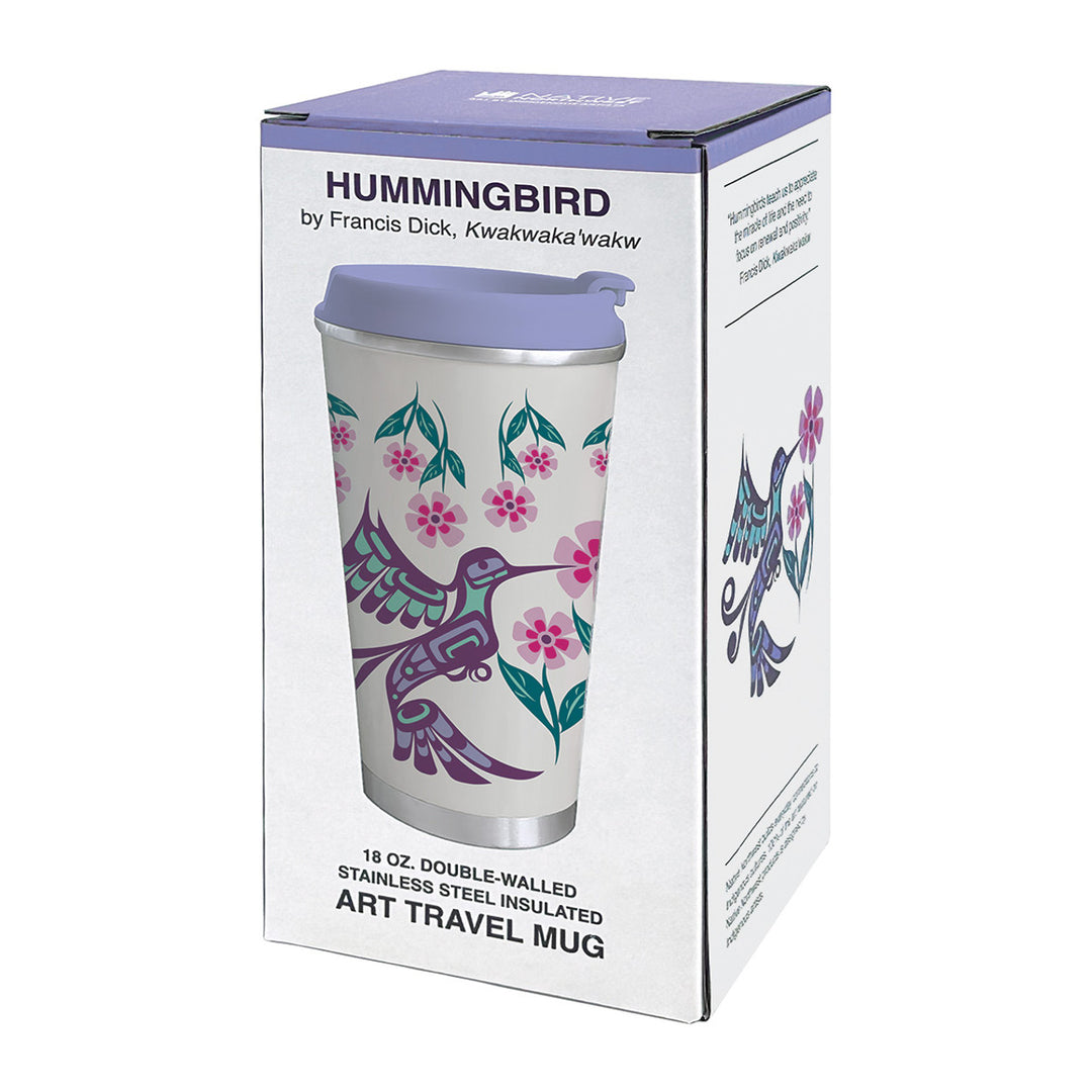 Native Northwest Hummingbird by F.D. Art Travel Mug