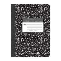 Roaring Spring Black Marble College Ruled Sewn Notebook 80ct