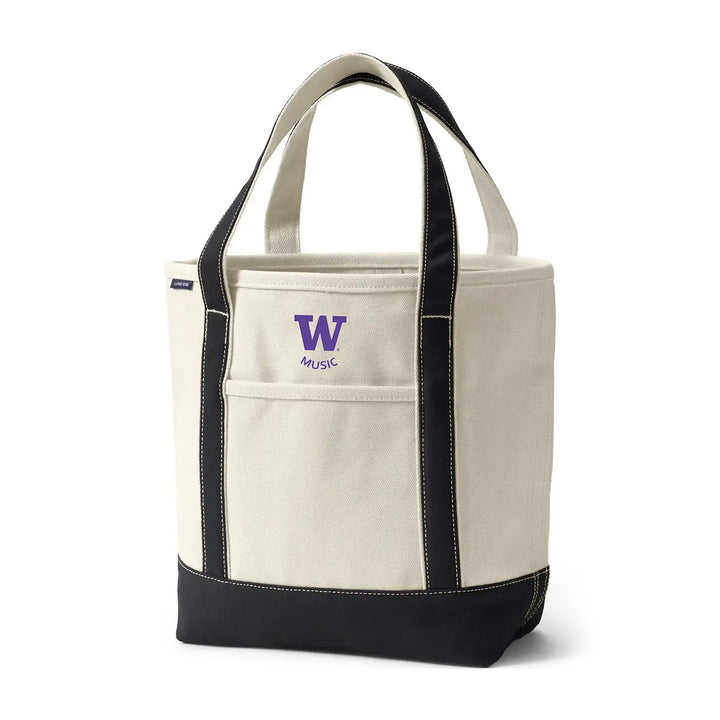 Lands' End Natural Canvas UW School of Music Open Top Tote Bag
