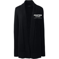 Lands' End Women's UW Foster Alumni Cotton Modal Shawl Collar Cardigan Sweater Hover
