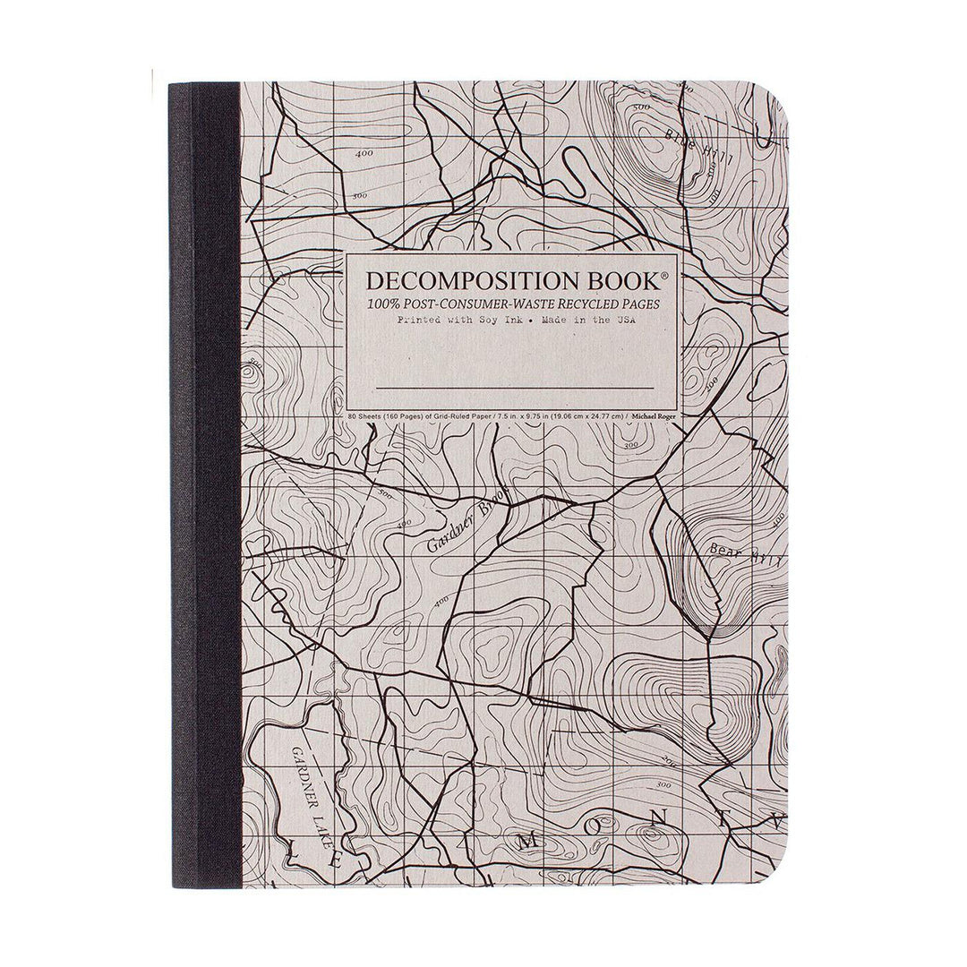 Decomposition Topographical Map 4"x6" 5x5 Grid Sewn 60ct