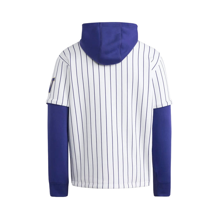 adidas Men's Huskies Pinstripe Baseball Jersey Pullover Hoodie