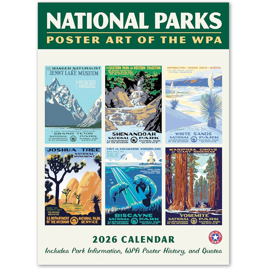 Small Changes National Parks: WPA 8.75" x 12" 2026 Wall Calendar
