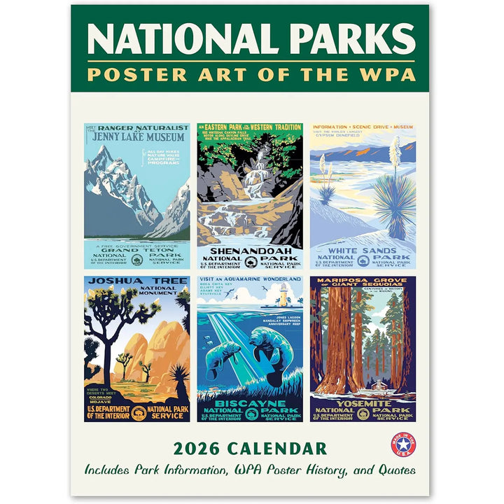 Small Changes National Parks: WPA 8.75" x 12" 2026 Wall Calendar
