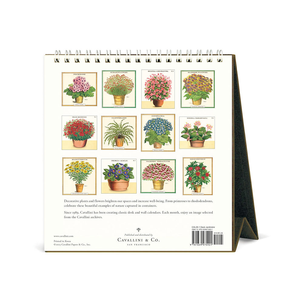 Cavallini Jardiniere 2026 Desk Calendar