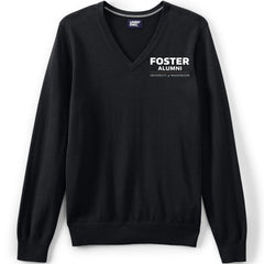 Lands' End Unisex UW Foster Alumni Cotton Modal V-neck Pullover Sweater Hover