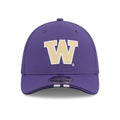 New Era Purple Washington Huskies 39Thirty ASSIST Silicone Logo Stretch Fit Hat Front thumbnail