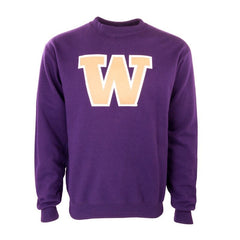 Photo of Champion Unisex Big W Twill Crewneck Sweatshirt#color_purple.