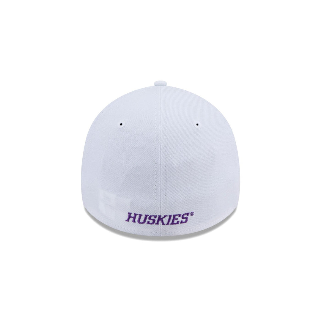 New Era White 39Thirty Purple W Stretch Fit Hat