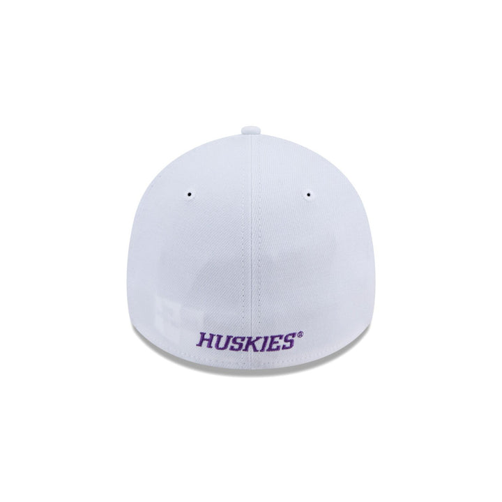 New Era White 39Thirty Purple W Stretch Fit Hat