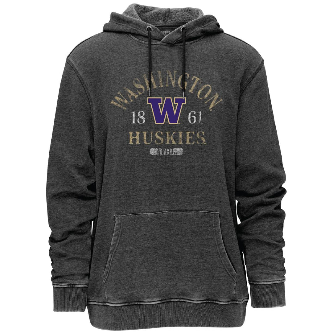 Camp David Men's Washington Huskies Distressed Print Vintage Hoodie