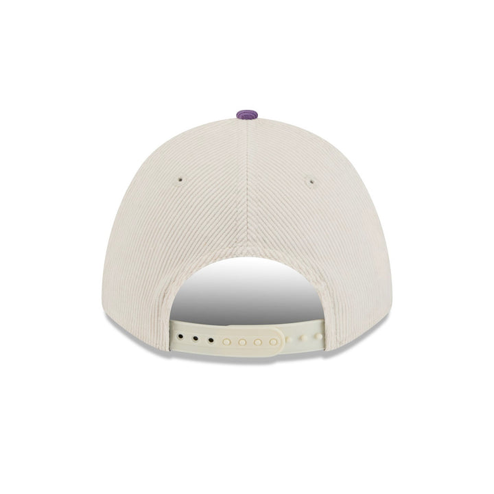 New Era Cream Purple Huskies W 9Forty A Frame SIDED Corduroy Adjustable Hat