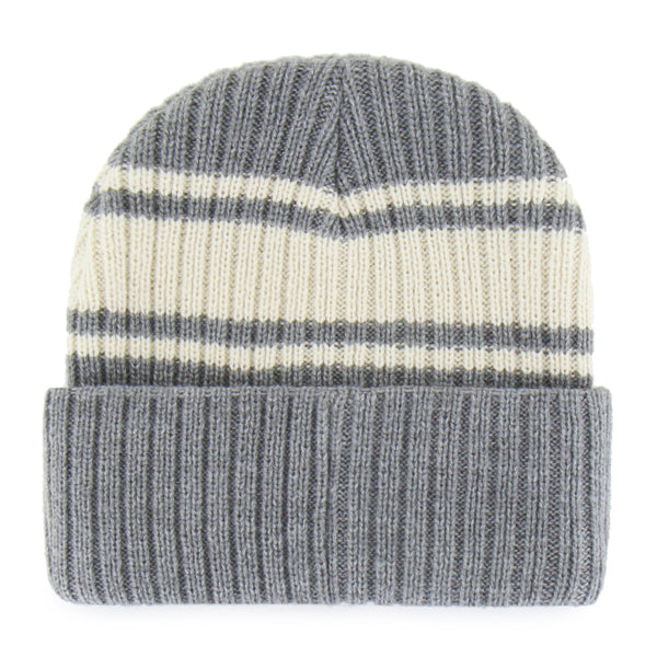 47 Brand Gray Retro Dawg Harbor Stripe Cuff Knit Beanie