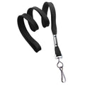 ID Card Supply Black Flat Braid Lanyard with Swivel Hook thumbnail