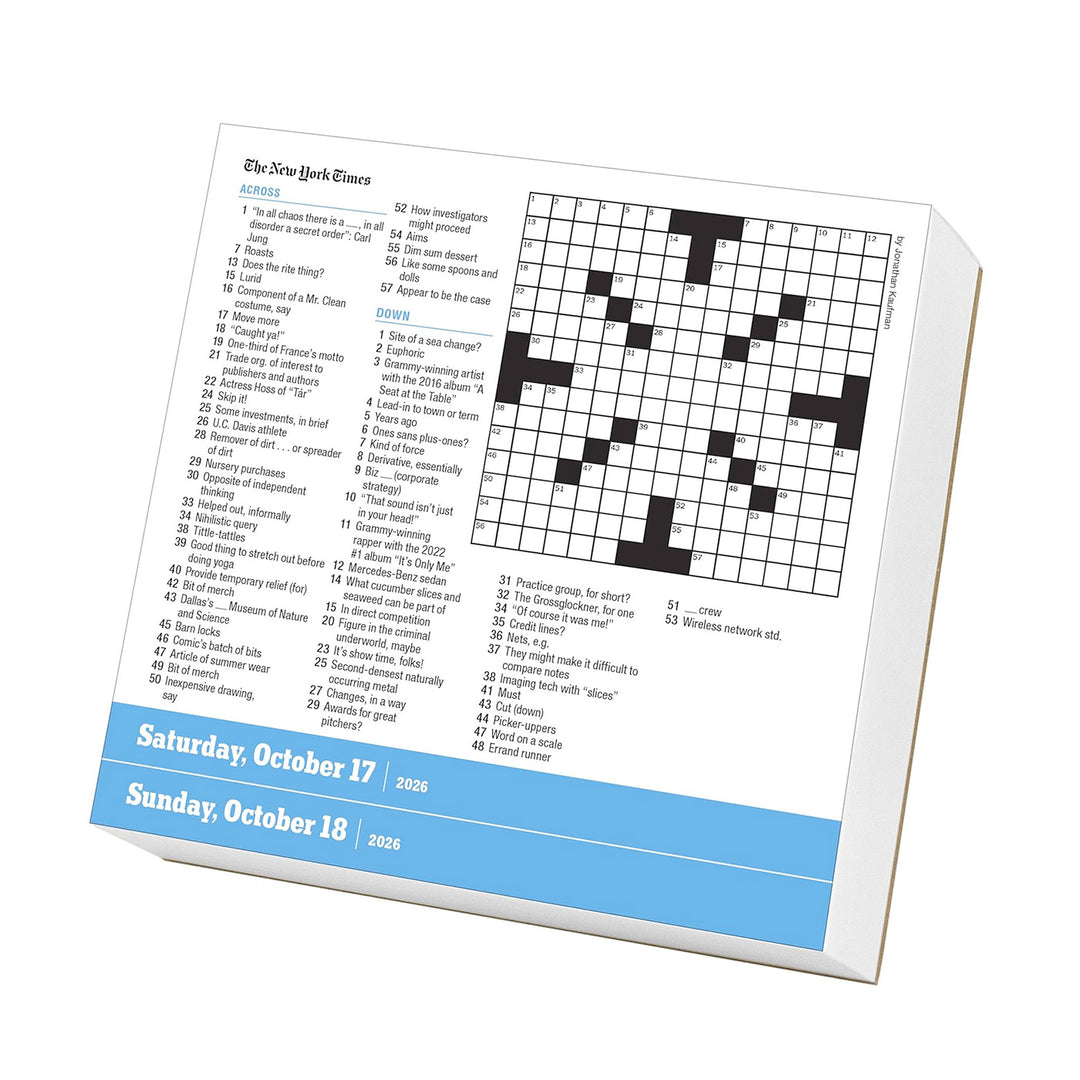 New York Times Crossword Page-A-Day Calendar 2026