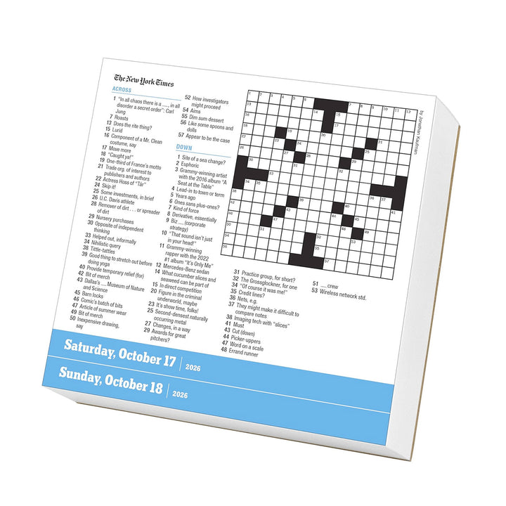 New York Times Crossword Page-A-Day Calendar 2026