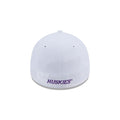 New Era White 39Thirty Purple W Stretch Fit Hat thumbnail