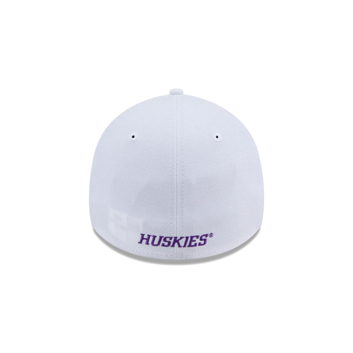 New Era White 39Thirty Purple W Stretch Fit Hat
