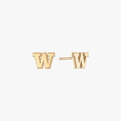 Kyle Cavan Washington W Stud Earrings Cavan Gold Hover