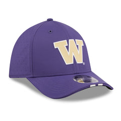 New Era Purple Washington Huskies 39Thirty Stretch Fit Hat Front Side View Hover