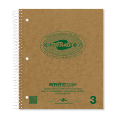 Roaring Spring Environotes 3 Subject College Ruled Spiral Bound Notebook 100ct