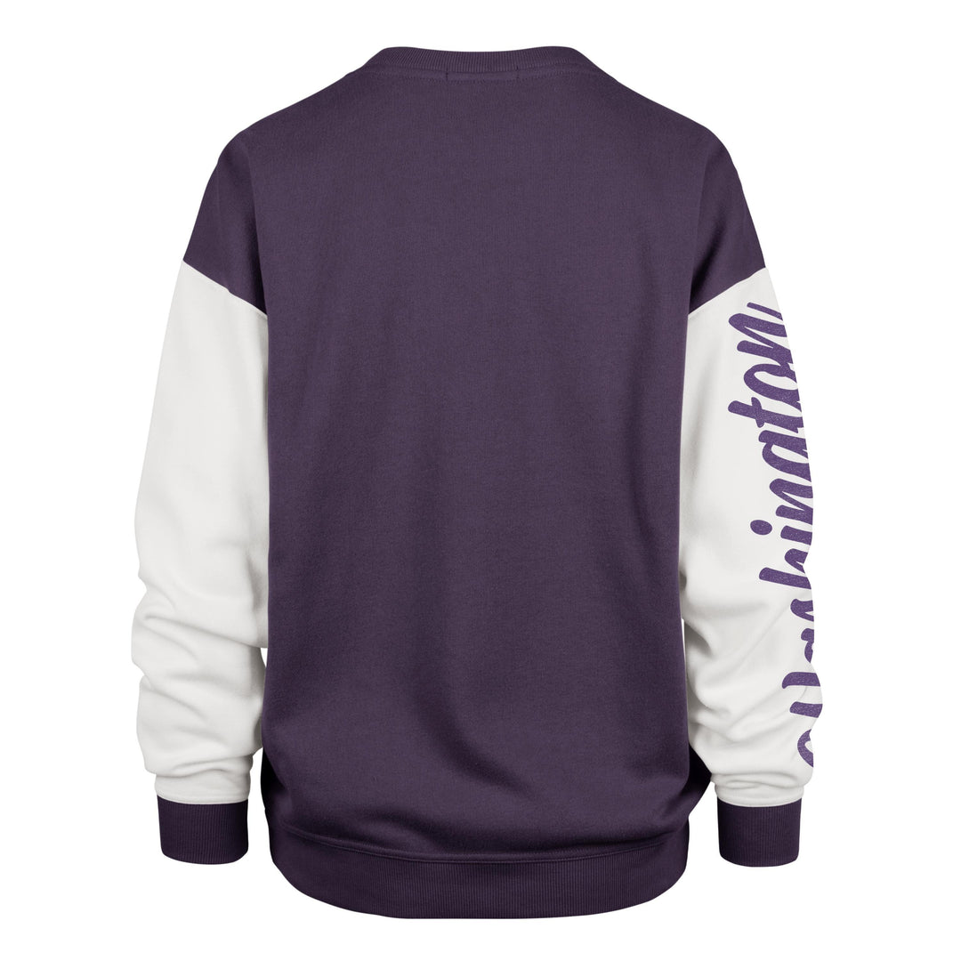 47 Brand Women's Vault Dog Washington Sleeve Colorblock Andie Crewneck