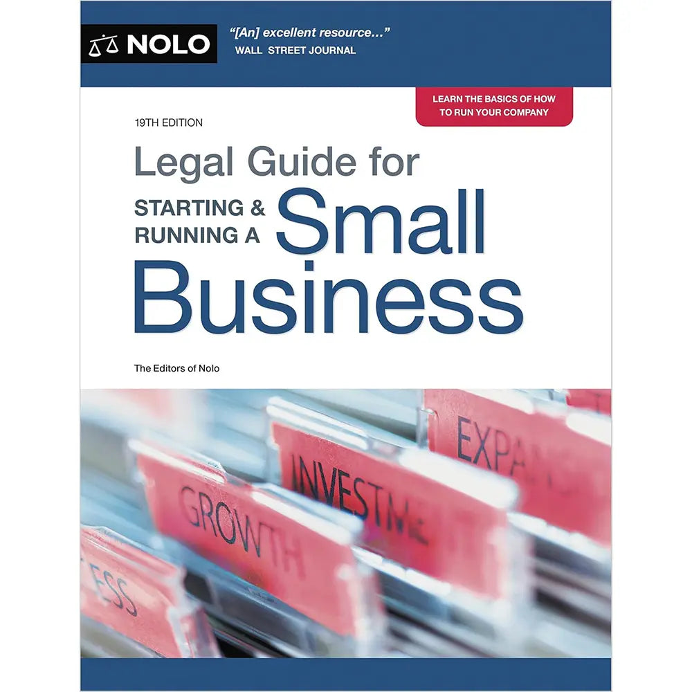 Legal Guide for Starting and Running a Small Business (19E 25)