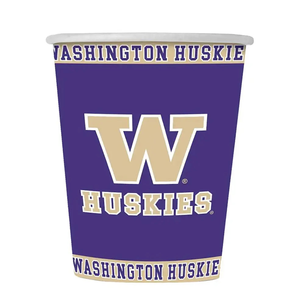Spirit Products Purple Gold W Huskies Paper Cups 16oz 25pk