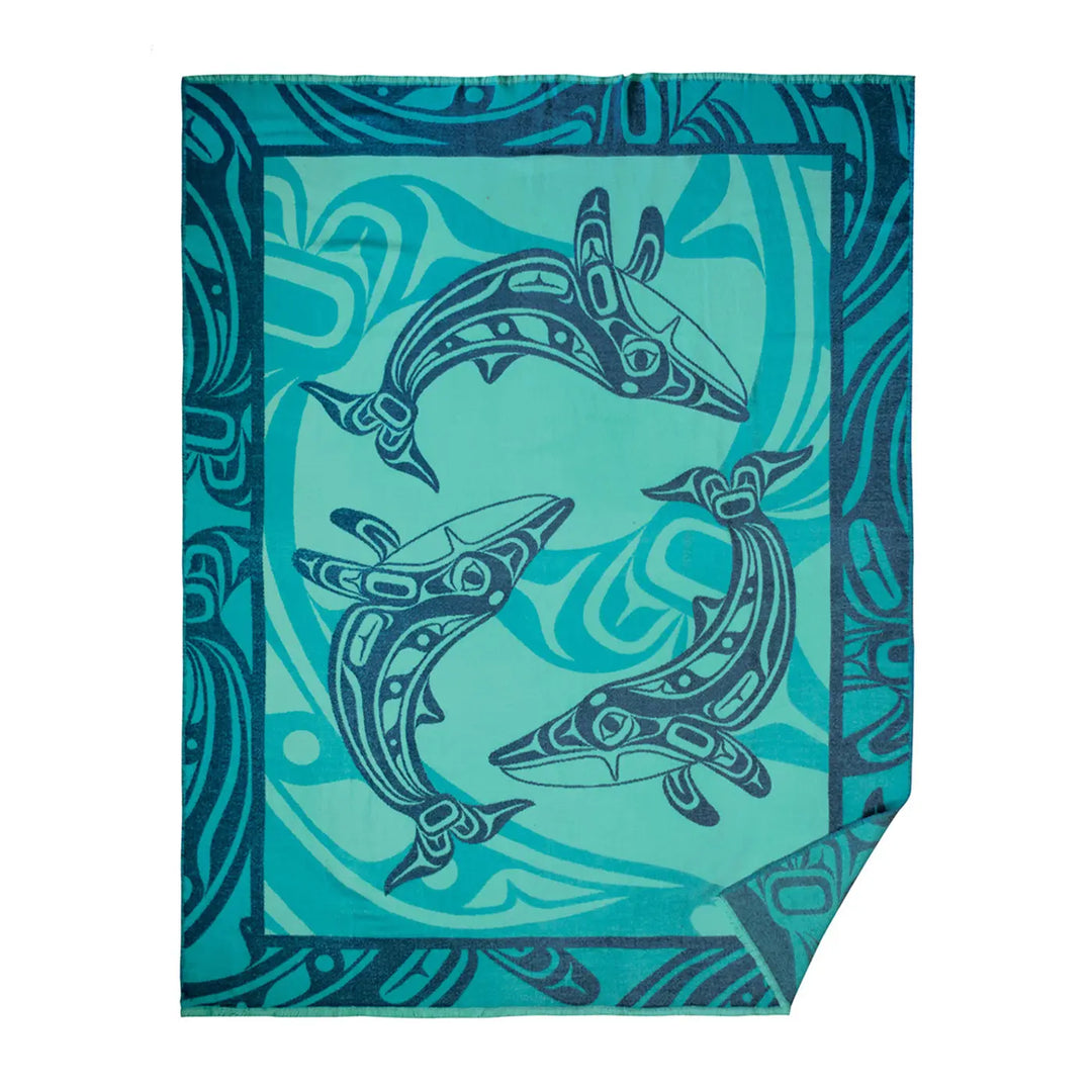 Native Northwest Humpback Whale Woven Blanket