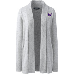 Lands' End Women's UW Alumni Cotton Modal Shawl Collar Cardigan Sweater