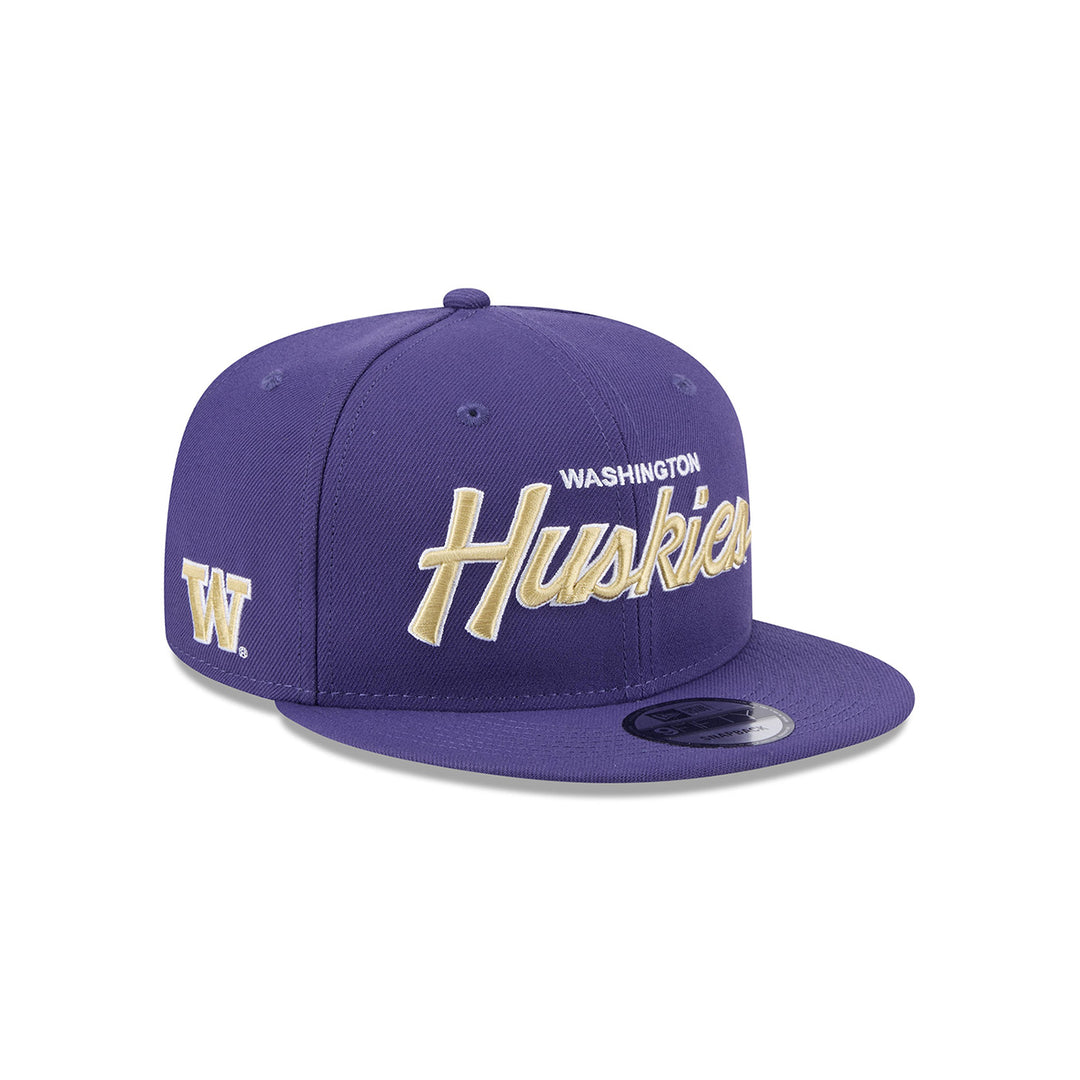 New Era Purple 9Fifty EG Washington Huskies Script Side W Snapback Hat