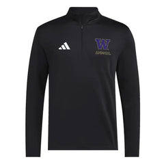 Photo of adidas Men's Washington Huskies 2026 Strategy DAWGS Quarter Zip.