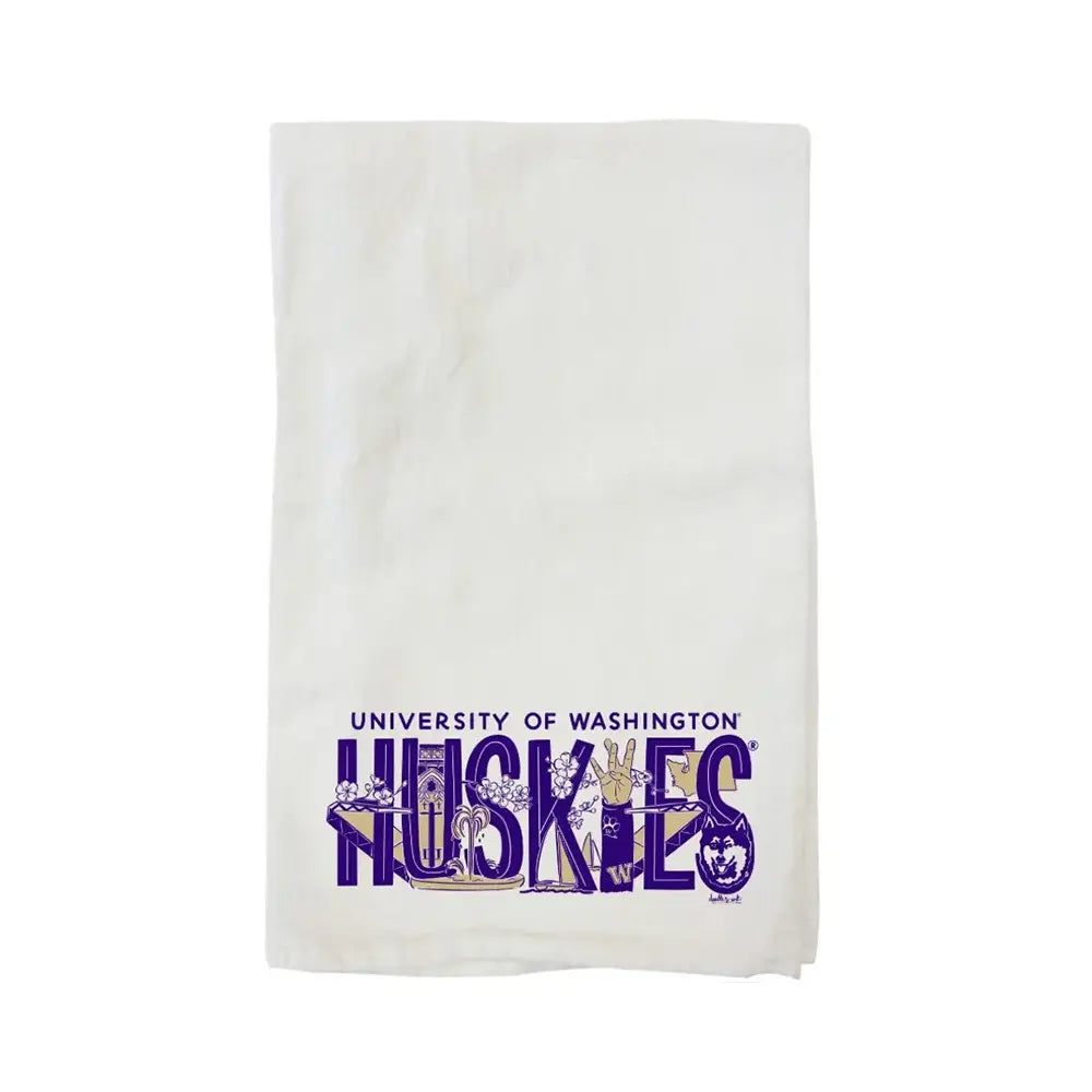Neil Regina U of WA Huskies Cotton Tea Towel