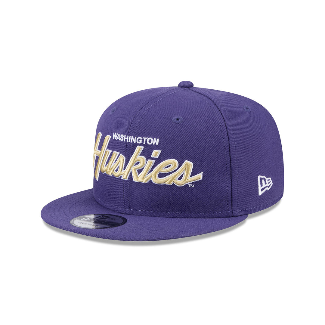New Era Purple 9Fifty EG Washington Huskies Script Side W Snapback Hat