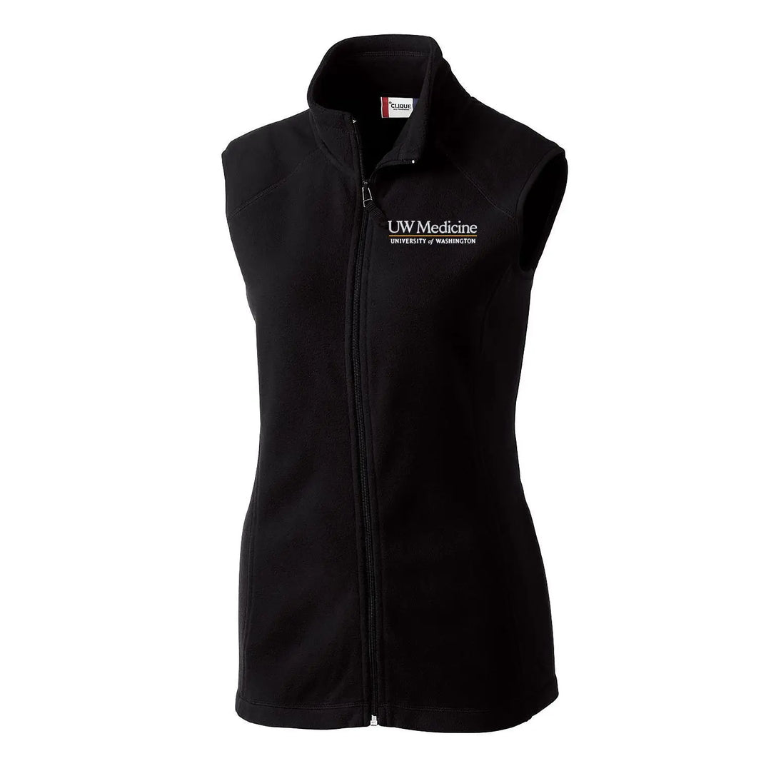 Clique Black Women's UW Medicine Summit Full Zip Vest