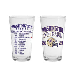 RFSJ WA Huskies 2025 Football Schedule Pint Glass 16oz