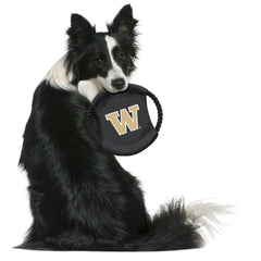 Little Earth Black Washington Flying Disc Pet Toy Hover